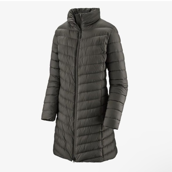 Patagonia silent down parka jacket in forge grey - Picture 3 of 6